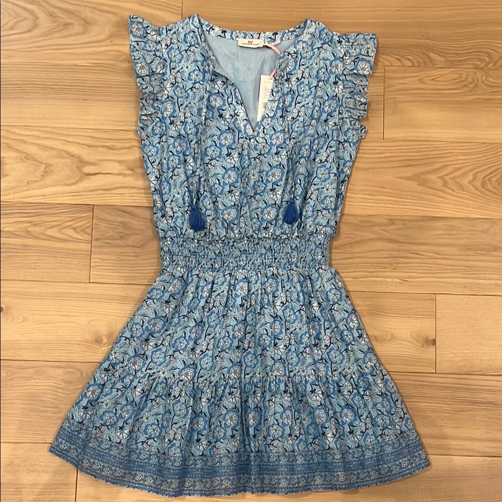Vineyard Vines Floral Smocked Waist Dress